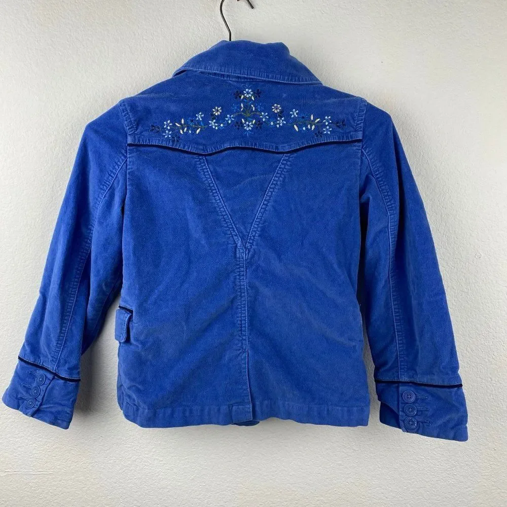 Gap Kids Blue Brushed Corduroy Girls Jacket  M 7/8